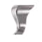 Richelieu Curved Aluminum Furniture Leg, 4 in (102 mm), Polished Aluminum 560050 - alternate 1
