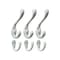 Onward 1 1316inch 46 mm and 3 38inch 86 mm Utility Metal Hook and Coat Hook Set, White Finish 6pc 60601WR - alternate 1