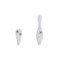Onward 1 1316inch 46 mm and 3 38inch 86 mm Utility Metal Hook and Coat Hook Set, White Finish 6pc 60601WR - alternate 6