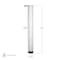Richelieu Adjustable Table Leg, 28 in (710 mm), Chrome 620710140 - alternate 6