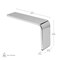 Richelieu Contemporary Furniture Leg, 5 1/8 in (130 mm), Chrome 64044130140 - alternate 3