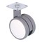 Richelieu Contemporary Twin Wheel Casters, Swivel Without Brake, with Plate, White, Gray 66024011203 - alternate 1