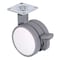 Richelieu Contemporary Twin Wheel Casters, Swivel with Brake, with Plate, White, Gray 66024021203 - alternate 1