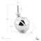 Richelieu Ball Furniture Caster, Swivel Without Brake, with Threaded Stem, Polished Chrome 6704140 - alternate 3