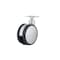 Richelieu Contemporary Twin Wheel Casters, Swivel Without Brake, with Plate, Black, Silver 67524011204 - alternate 1
