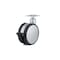 Richelieu Contemporary Twin Wheel Casters, Swivel with Brake, with Plate, Black, Silver 67524021204 - alternate 1