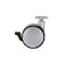Richelieu Contemporary Twin Wheel Casters, Swivel with Brake, with Plate, Black, Silver 67524021204 - alternate 2