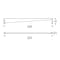Richelieu 12 5/8 in (320 mm) Center-to-Center Brushed Industrial White Contemporary Cabinet Pull 681132031 - alternate 5