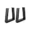 Richelieu Tapered Bench Legs, 16 1/8 in (410 mm), Matte Black, Adjustable, PK 2 80404900 - alternate 1