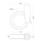 Richelieu Rotola Series Design Caster, Swivel with Brake, with Plate, Black, Aluminum 8088128010 - alternate 6