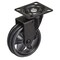 Richelieu Aluminum Single Wheel Design Caster, Swivel Without Brake, with Plate, Rustic Iron 8100020190290 - alternate 1