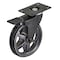 Richelieu Aluminum Single Wheel Design Caster, Swivel with Brake, with Plate, Rustic Iron 8125020290290 - alternate 1