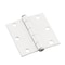 Richelieu 2Pack 3inch 76 mm Full Mortise Butt Hinge, White 820WB - alternate 1