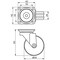 Richelieu Contemporary Furniture Caster, Swivel Without Brake, with Plate, Black, Aluminum 85024011201 - alternate 2