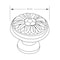 Richelieu 1 in (25 mm) Antique English Traditional Brass Cabinet Knob BP04325AE - alternate 4