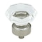 Richelieu 1 3/8 in (35 mm) Clear, Brushed Nickel Eclectic Metal, Acrylic Cabinet Knob BP1008519511 - alternate 1