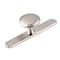 Richelieu 1 9/16 in (40 mm) Brushed Nickel Transitional Cabinet Knob and Backplate BP228640195 - alternate 1