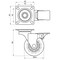 Richelieu Contemporary Furniture Caster, Swivel with Brake, with Plate, Clear, Gray BP26502020502 - alternate 4
