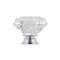 Richelieu 1 9/16 in (40 mm) Chrome, Clear Contemporary Cabinet Knob BP282804014011 - alternate 2
