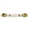 Richelieu 3 in. (76 mm) Center-to-Center Oatmeal, Burnished Brass Traditional Ceramic Drawer Pull BP3802BB89 - alternate 4