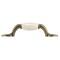Richelieu 3 in. (76 mm) Center-to-Center Oatmeal, Burnished Brass Traditional Ceramic Drawer Pull BP3802BB89 - alternate 3
