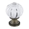 Richelieu 1 1/8 in (28 mm) Clear, Antique English Eclectic Brass, Acrylic Cabinet Knob BP4035AE11 - alternate 1