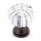 Richelieu 1 1/8 in (28 mm) Clear, Brushed Oil-Rubbed Bronze Eclectic Brass, Acrylic Cabinet Knob BP4035BORB11 - alternate 1