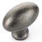 Richelieu 1 9/16 in. X 7/8 in. (40 mm x 22 mm) Pewter Traditional Metal Cabinet Knob BP444340142 - alternate 1