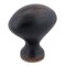 Richelieu 1 3/16 in (30 mm) x 25/32 in (20 mm) Brushed Oil-Rubbed Bronze Traditional Cabinet Knob BP4443BORB - alternate 1