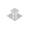 Richelieu 1 25/32"x1 25/32"(45mm x 45mm) Transparent/Clear, Mirror Effect Contemporary Acrylic Cabinet Knob BP50011 - alternate 1