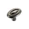 Richelieu 1 11/16 in. X 1 1/16 in. (43 mm x 27 mm) Antique Nickel Traditional Metal Cabinet Knob BP74043143 - alternate 1