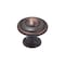 Richelieu 1 7/32 in (31 mm) Brushed Oil-Rubbed Bronze Traditional Cabinet Knob BP757BORB - alternate 1
