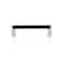 Richelieu 3 3/4 in (96 mm) Center-to-Center Chrome, Matte Black Contemporary Cabinet Pull BP80196140900 - alternate 2