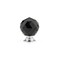 Richelieu 1 3/16 in (30 mm) Chrome, Black Contemporary Cabinet Knob BP87373014090 - alternate 2