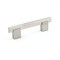 Richelieu 3 3/4 in (96 mm) Center-to-Center Brushed Nickel Contemporary Drawer Pull BP905096195 - alternate 1