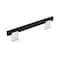 Richelieu 5 1/16 in (128 mm) Center-to-Center Chrome, Matte Black Contemporary Cabinet Pull BP905128140900 - alternate 1