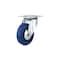 Richelieu Industrial Blue Elastic Rubber Caster, Swivel Without Brake, with Plate, Blue F08335 - alternate 1