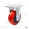 Madico Mold-On Polyurethane Industrial Casters, Fixed, with Plate, Red F22005 - alternate 2