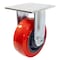 Madico Mold-On Polyurethane Industrial Casters, Fixed, with Plate, Red F22005 - alternate 1