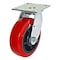 Madico Mold-On Polyurethane Industrial Casters, Swivel Without Brake, with Plate, Red F22106 - alternate 1