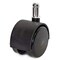 Richelieu Dual-Wheel Furniture Caster, Swivel Without Brake, with Friction Grip Stem, Black F22815 - alternate 1