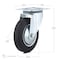Richelieu Industrial Euro Series Rubber Caster, Swivel Without Brake, with Plate, Black F24788 - alternate 5