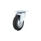 Richelieu Industrial Euro Series Rubber Caster, Swivel Without Brake, with Plate, Black F24788 - alternate 1