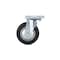 Richelieu Industrial Euro Series Rubber Caster, Swivel Without Brake, with Plate, Black F24788 - alternate 4