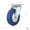 Richelieu Industrial Blue Elastic Rubber Caster, Swivel Without Brake, with Plate, Blue F24789 - alternate 3