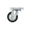 Richelieu Industrial Euro Series Rubber Caster, Swivel Without Brake, with Plate, Black F24790 - alternate 2