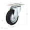 Richelieu Industrial Euro Series Rubber Caster, Swivel Without Brake, with Plate, Black F24791 - alternate 2