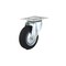 Richelieu Industrial Euro Series Rubber Caster, Swivel Without Brake, with Plate, Black F24791 - alternate 1