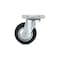Richelieu Industrial Euro Series Rubber Caster, Swivel Without Brake, with Plate, Black F24791 - alternate 4