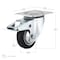 Richelieu Industrial Euro Series Rubber Caster, Swivel with Double-Lock Brake, with Plate, Black F24801 - alternate 3